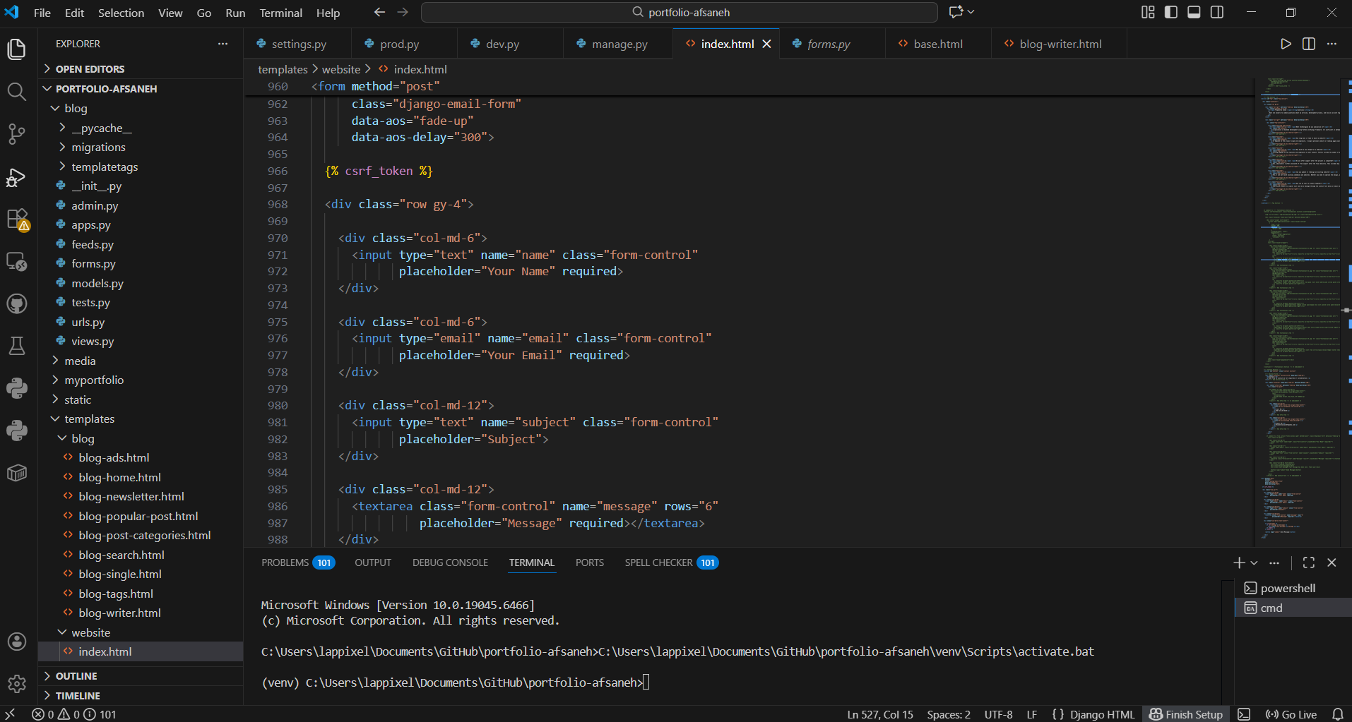Building My Personal Website with Django